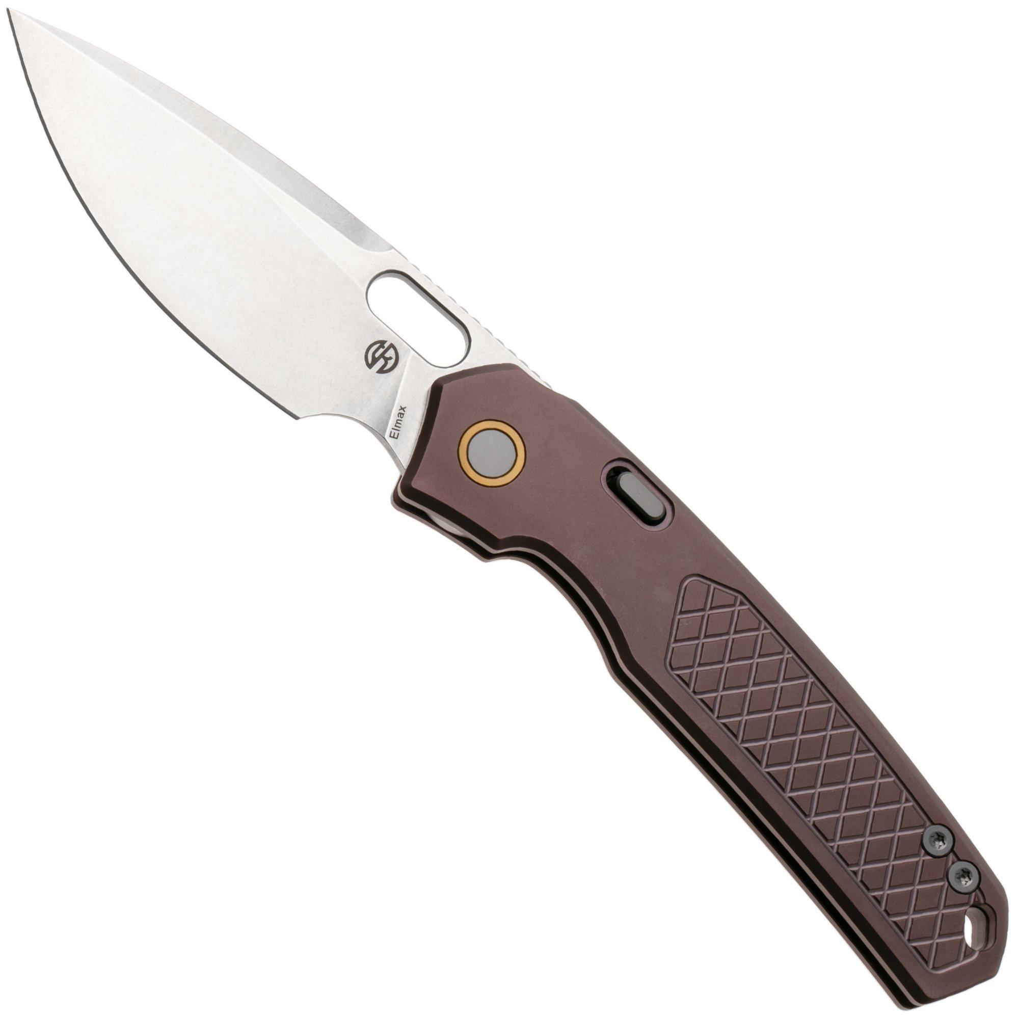 Vosteed Psyop A2206 Stonewashed Elmax, Purple Titanium, zakmes, Tuffknives design