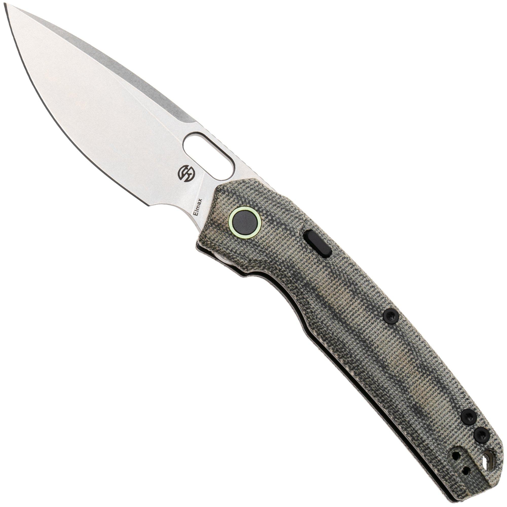 Vosteed Psyop A2211 Stonewashed Elmax, Black Norplex UltreX Micarta, zakmes, Tuffknives design