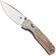 Bild für Vosteed Psyop 299 A2232 Stonewashed S35VN, Natural Norplex UltreX Micarta & Engraved Titanium Bolsters, Taschenmesser, Tuffknives Design