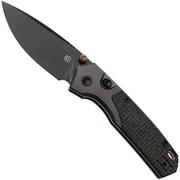 Bild für Vosteed Psyop 299 A2229 Blackwashed S35VN, Black Norplex UltreX Micarta & Titanium Bolsters, Taschenmesser, Tuffknives Design