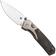 Bild für Vosteed Psyop 299 A2238 Satin S35VN, Brown Glow In The Dark Micarta & Titanium Bolsters, Taschenmesser, Tuffknives Design