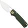 Afbeelding voor Vosteed Porcupine A2603 Stonewashed 14C28N, Green Micarta, zakmes, Yue Dong design
