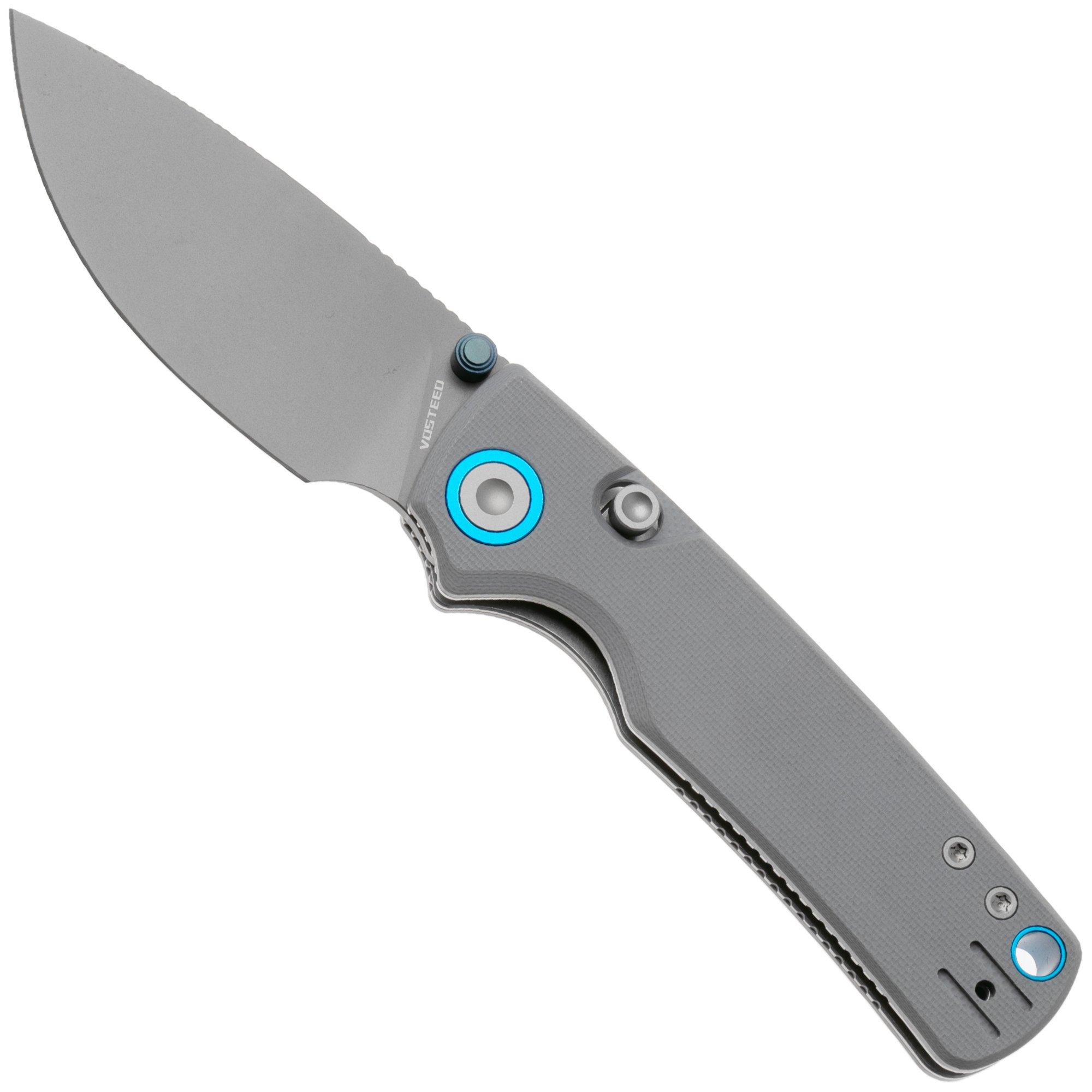 Vosteed Porcupine A2612 Gray PVD 14C28N, Gray G10, couteau de poche, Yue Dong design