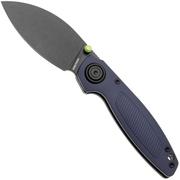 Afbeelding voor Vosteed Shilin Cutter A2806 Blackwashed Elmax, Purple Aluminum, zakmes, Yue Dong design