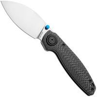 Afbeelding voor Vosteed Shilin Cutter A2810 Satin Elmax, Black Carbon Fiber, zakmes, Yue Dong design