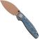 Afbeelding voor Vosteed Shilin Cutter A2811 Copper Dune PVD 154CM, Blue Ocean Micarta, zakmes, Yue Dong design
