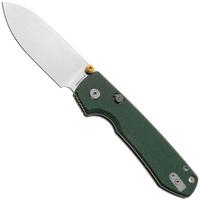 Afbeelding voor Vosteed Raccoon A2904 Stonewashed 14C28N, Green Micarta, zakmes, Yue Dong design