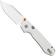 Afbeelding voor Vosteed Raccoon A2912 Satin 14C28N, White G10, zakmes, Yue Dong design