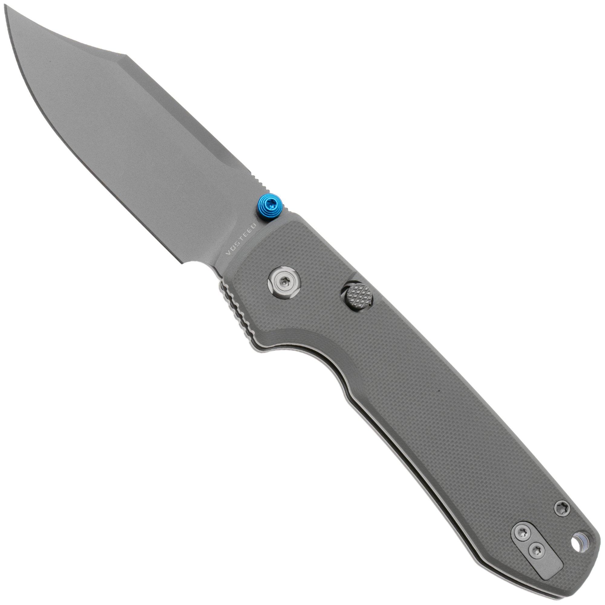 Vosteed Raccoon A2918 Destroyer Gray PVD 14C28N, Gray G10, zakmes, Yue Dong design