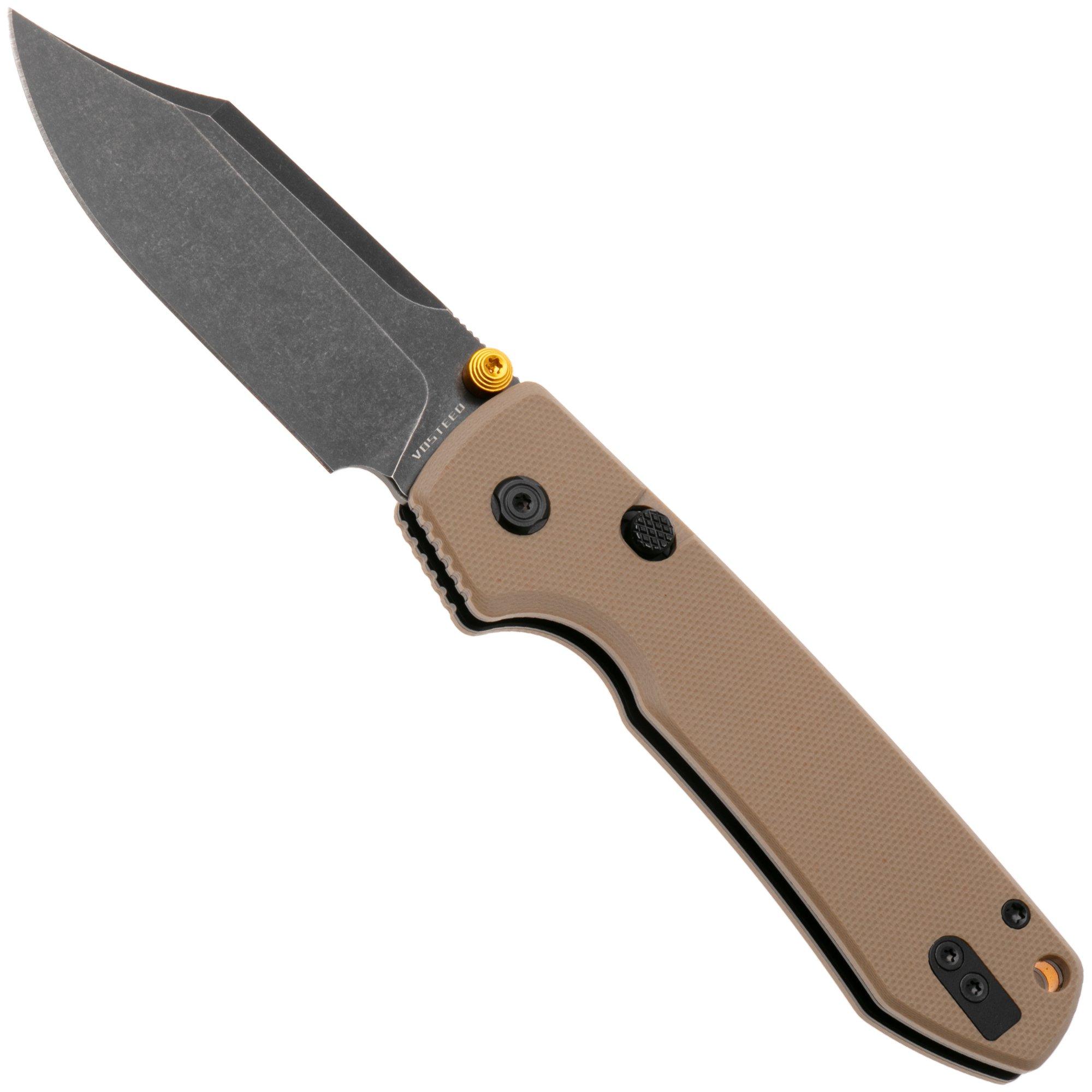 Vosteed Raccoon A2927 Blackwashed 14C28N, Sand G10, zakmes, Yue Dong design