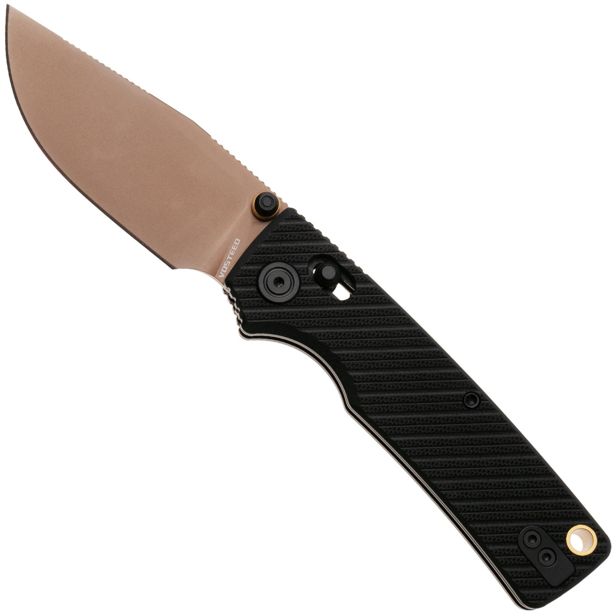 Vosteed Porcupine ModSwap A3101 Copper Dune PVD 154CM, Black G10, zakmes, Yue Dong design