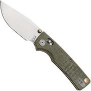 Bild für Vosteed Porcupine ModSwap A3104 Stonewashed 154CM, Green Micarta, Taschenmesser, Yue Dong Design