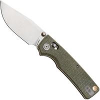 Bild für Vosteed Porcupine ModSwap A3104 Stonewashed 154CM, Green Micarta, Taschenmesser, Yue Dong Design