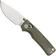 Afbeelding voor Vosteed Porcupine ModSwap A3104 Stonewashed 154CM, Green Micarta, zakmes, Yue Dong design