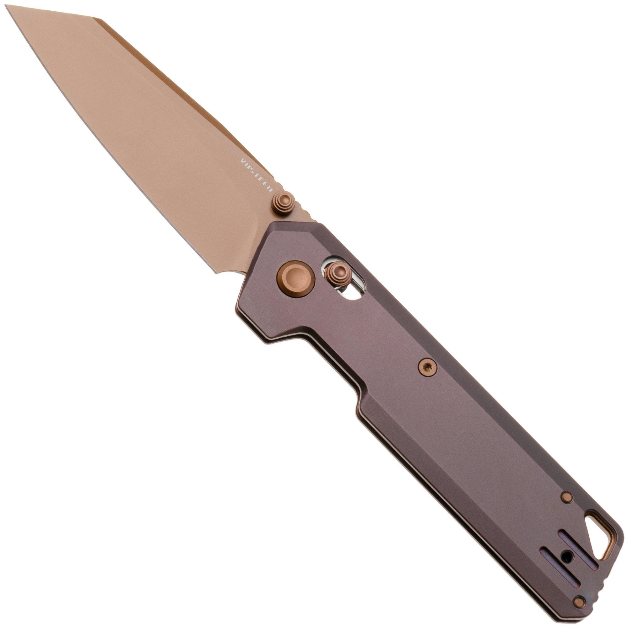 Vosteed Parallel A3505 Copper Dune PVD S35VN, Dark Reddish Purple Titanium, zakmes