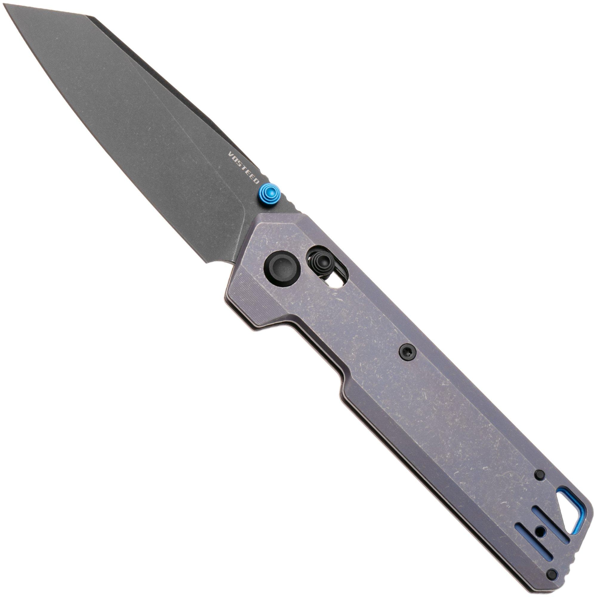 Vosteed Parellel A3518 Blackwashed S35VN, Purple Titanium, pocket knife