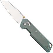 Afbeelding voor Vosteed Parallel A3519 Stonewashed 154CM, Green Titanium, zakmes