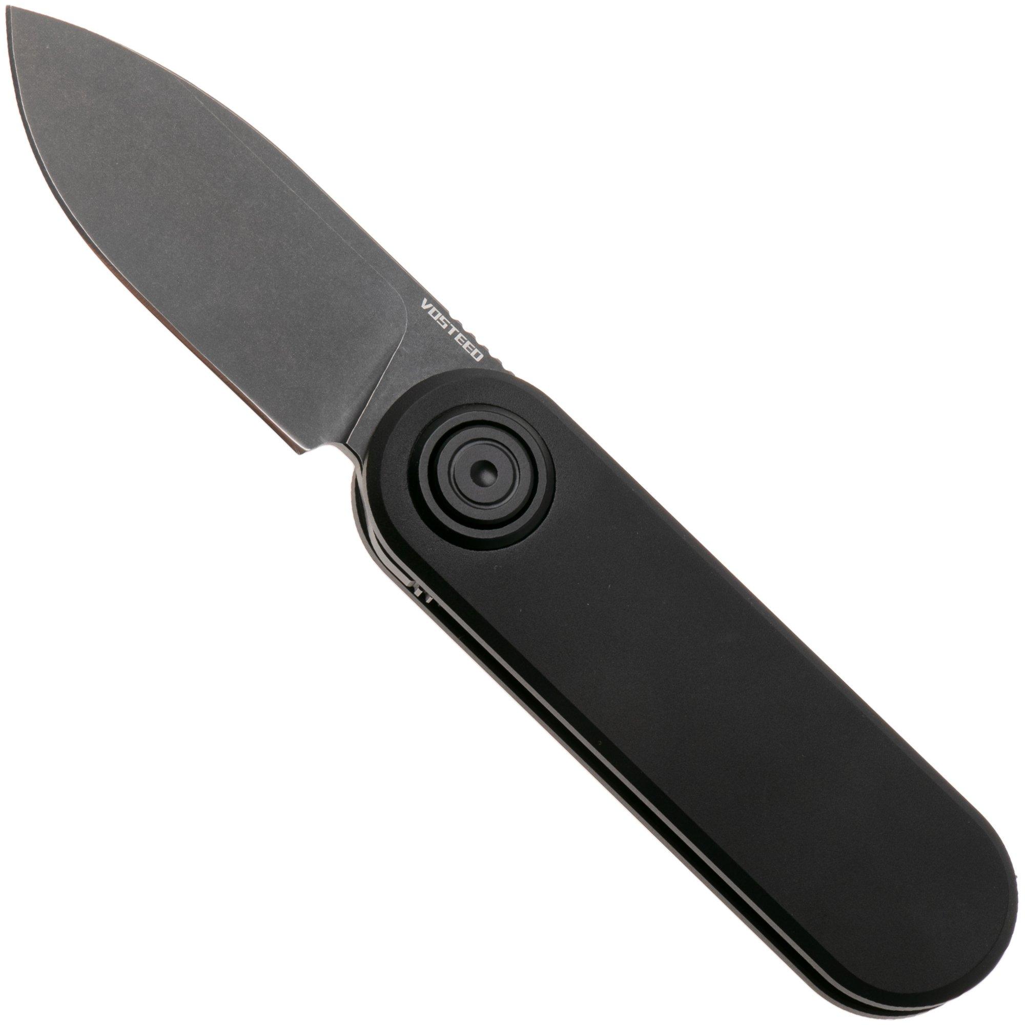Vosteed Corgi V A3701 Blackwashed 14C28N, Black Aluminum, zakmes, Yue Dong design