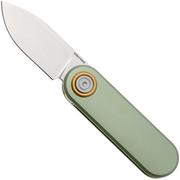 Afbeelding voor Vosteed Corgi V A3702 Stonewashed 14C28N, Green Aluminum, zakmes, Yue Dong design