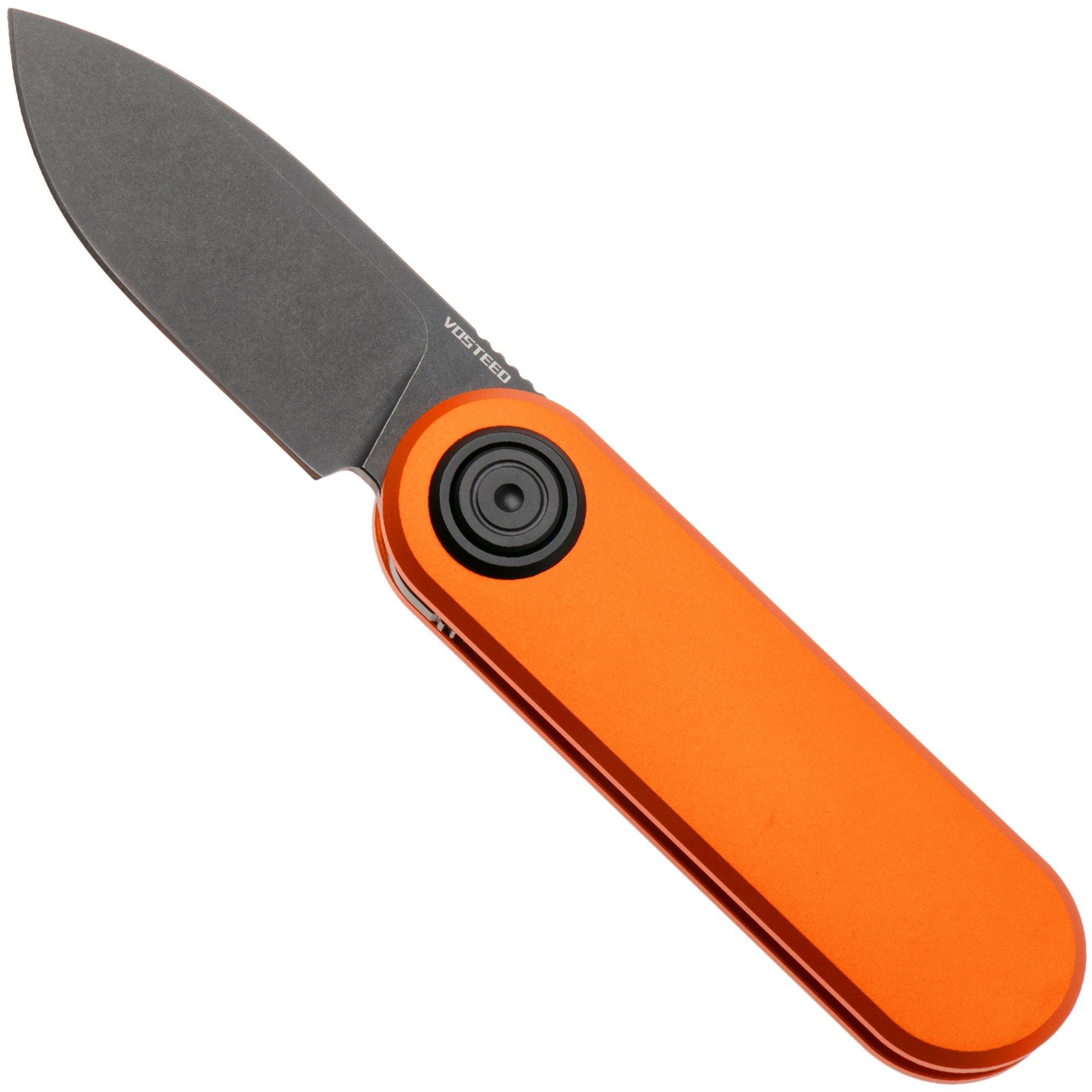 Vosteed Corgi V A3705 Blackwashed 14C28N, Orange Aluminum, zakmes, Yue Dong design