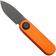 Afbeelding voor Vosteed Corgi V A3705 Blackwashed 14C28N, Orange Aluminum, zakmes, Yue Dong design