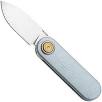 Afbeelding voor Vosteed Corgi V A3725 Satin 14C28N, Macaron Blue Aluminum, zakmes, Yue Dong design