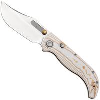 Afbeelding voor Vosteed Naga A3906 Satin S35VN, Bamboo Micarta Ivory Drift, zakmes