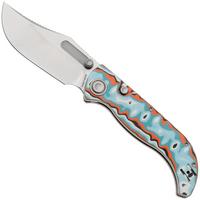 Afbeelding voor Vosteed Naga A3908 Stonewashed S35VN, Bamboo Micarta Canyon Current , zakmes