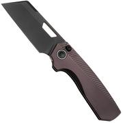 Bild für Vosteed Nip-L A4204 Blackwashed Elmax, Dark Reddish Purple Titanium, Taschenmesser, Divo Knives Design