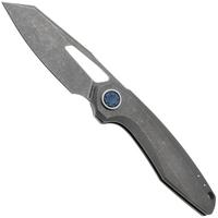 Afbeelding voor Vosteed Thunderbeast A4302 Stonewashed M390, Dim Gray Titanium, zakmes, Yue Dong design