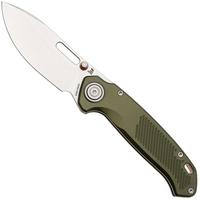 Afbeelding voor Vosteed Zander A4602, Stonewash S35VN, Olive Green Aluminium zakmes, Kornel Kiss design