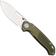 Afbeelding voor Vosteed Zander A4602, Stonewash S35VN, Olive Green Aluminium zakmes, Kornel Kiss design