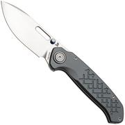 Afbeelding voor Vosteed Zander A4605, Satin S35VN, Grey Aluminium zakmes, Kornel Kiss design