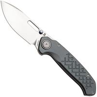 Afbeelding voor Vosteed Zander A4605, Satin S35VN, Grey Aluminium zakmes, Kornel Kiss design