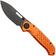 Afbeelding voor Vosteed Zander A4606, Black Stonewash S35VN, Orange Aluminium zakmes, Kornel Kiss design