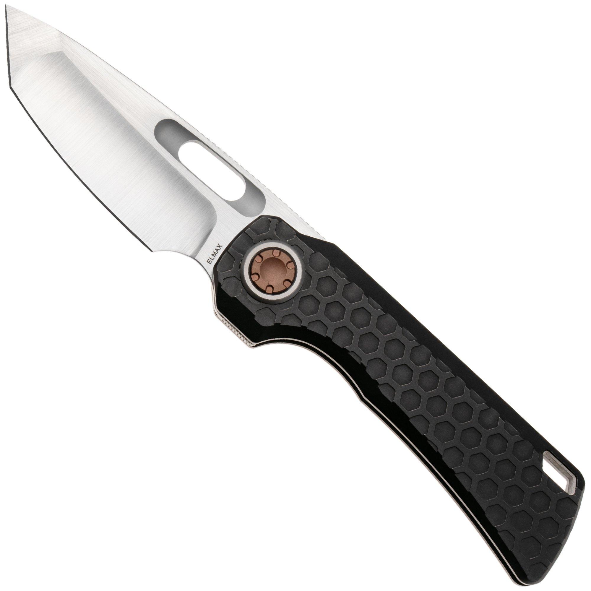 Vosteed Nymble A4701 Satin Bead Blast Elmax, Black Titanium, zakmes, John Rusk design