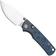 Afbeelding voor Vosteed Porcupine TiSlim A4806 Satin S90V, Blue Titanium, zakmes, Yue Dong design