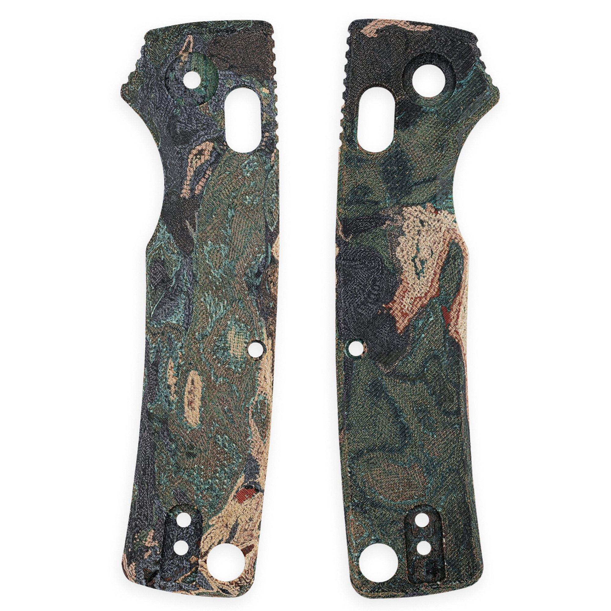 Vosteed Porcupine ModSwap W0304 Canvas Rag Burl Green Current Micarta, handgreepschalen