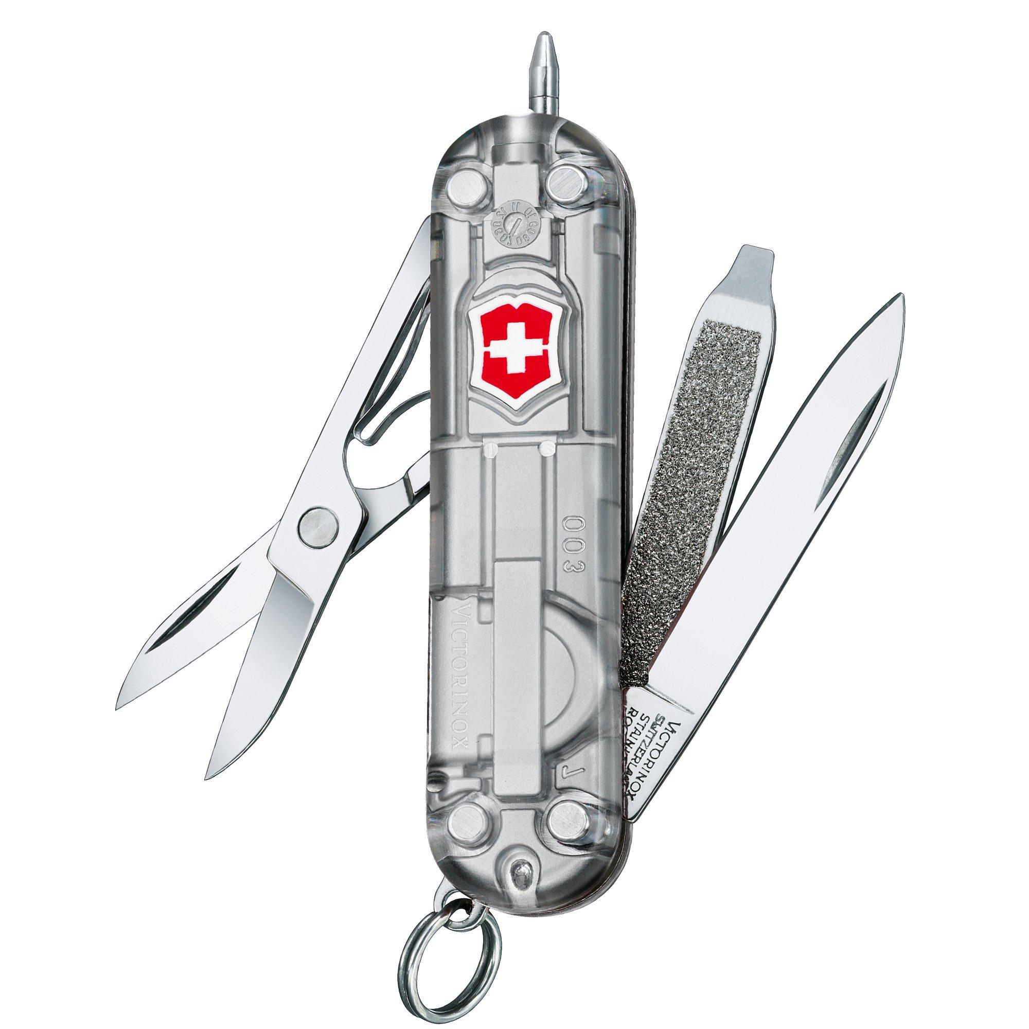 Szwajcarski scyzoryk Victorinox Signature Lite 0.6226.T7, transparentny srebrny