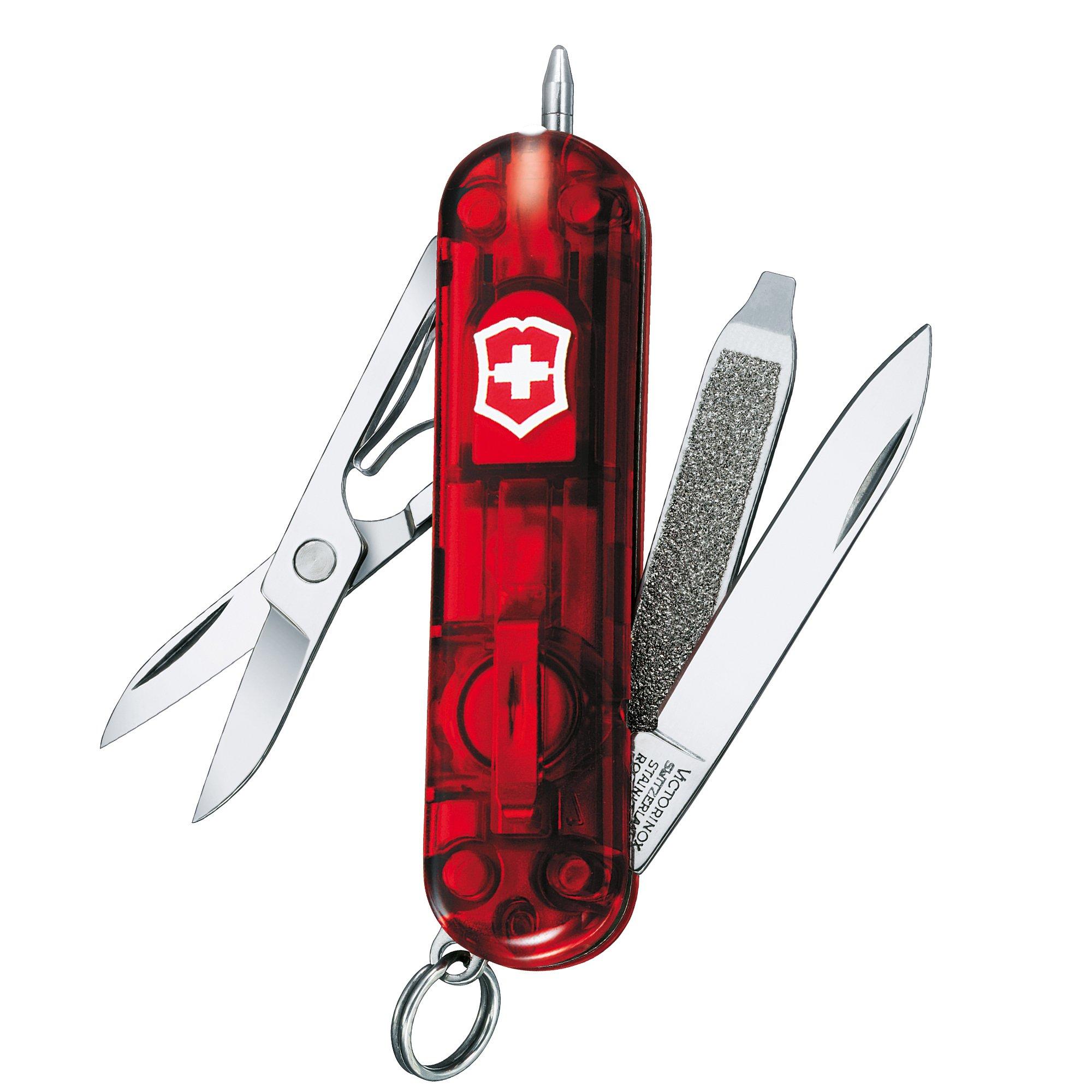 Victorinox Signature Lite, Schweizer Taschenmesser, transparent rot