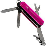 Victorinox Nail Clip 580 rosa translúcido 0.6463.T5 navaja suiza