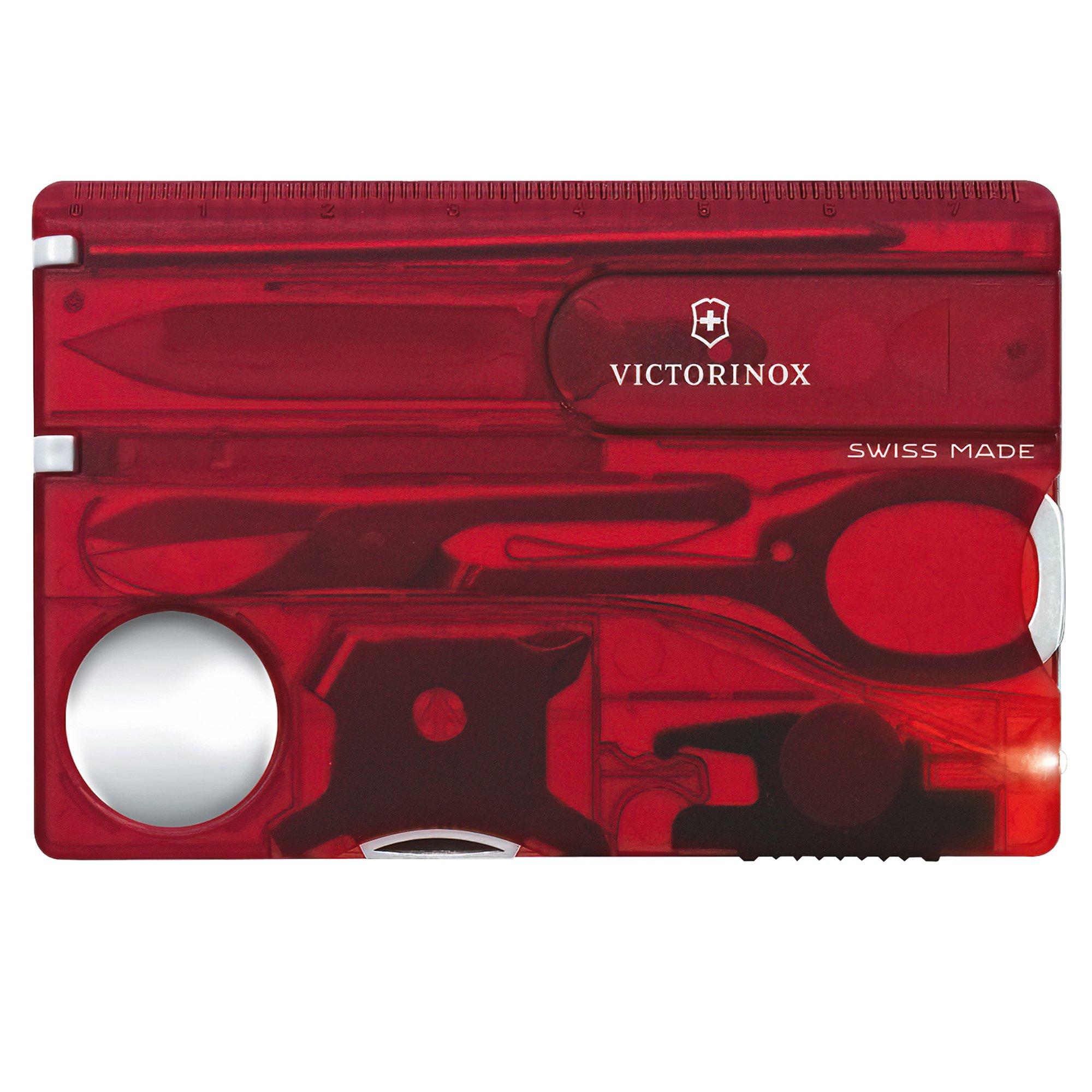 Karta Victorinox SwissCard Lite transparentny czerwony 0.7300.T