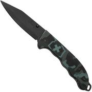 Victorinox Evoke 0.9425.DS222 Navy Camouflage Alox, Clip Point Black Coating, couteau de poche