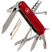 Victorinox Climber, Swiss pocket knife, transparant red