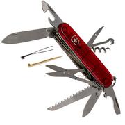Victorinox Huntsman, Swiss pocket knife, transparant red