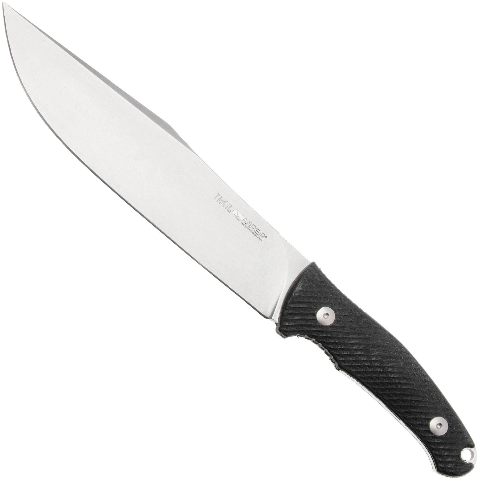 Viper Trail VT4066GG Stonewashed N690, Black SureTouch, couteau fixe, Jens Anso design