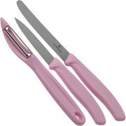 Victorinox SwissClassic 6.7116.31L52 Juego de cuchillos para verduras de 3 piezas, rosa
