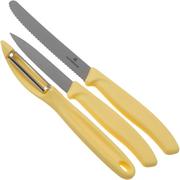 Victorinox SwissClassic 6.7116.31L82 set da 3 pezzi di coltelli da verdura, giallo