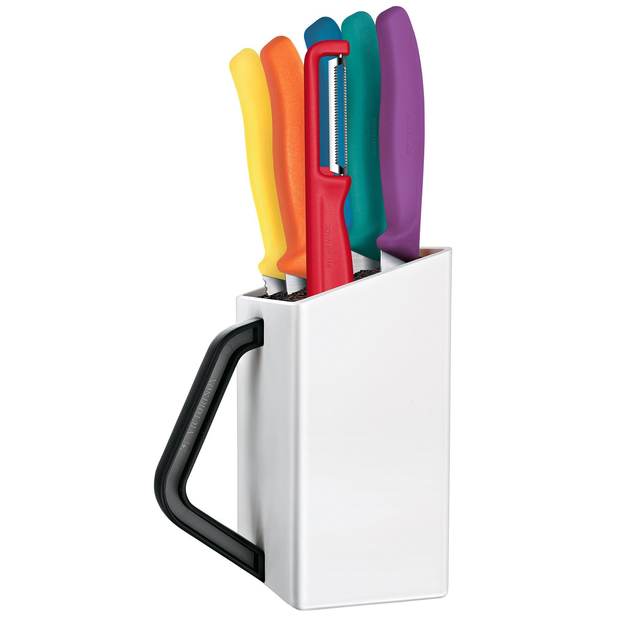 Victorinox Swiss Classic 6.7126.6C1, Multicolor, set di 6 coltelli con ceppo portacoltelli
