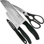  Victorinox SwissClassic 6.7133.4G set di coltelli da cucina, 4-pz, nero